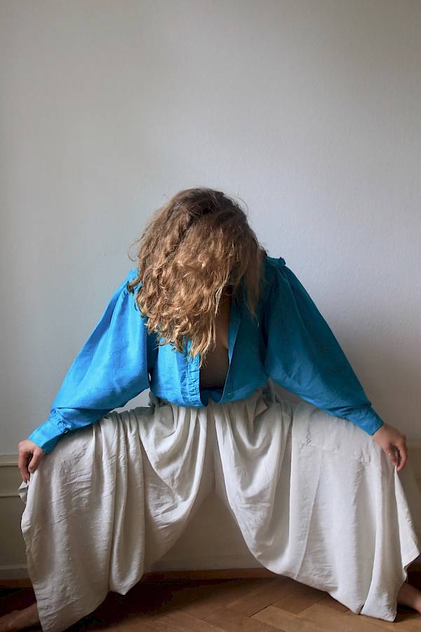 Mari Yogi turquoise Vintage 70s 80s silk oversized jacquemus fendi marant balenciaga heavenly body